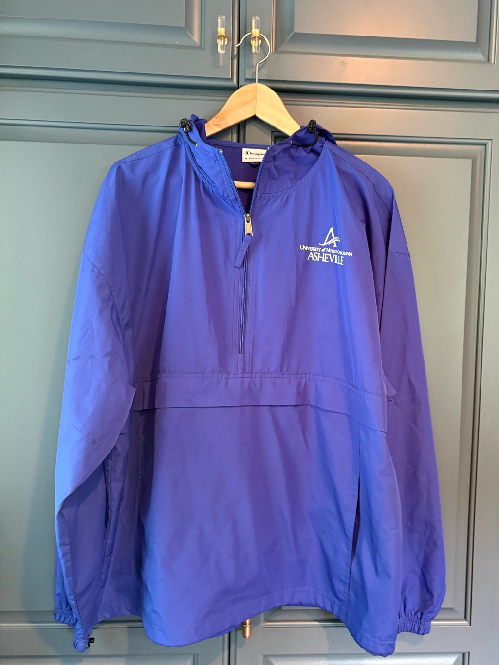 Champion Windbreaker Jacket Featuring University Of North Carolina Asheville